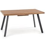 Asztall Berlin 90x160 mdf/acél – méz dió/fekete