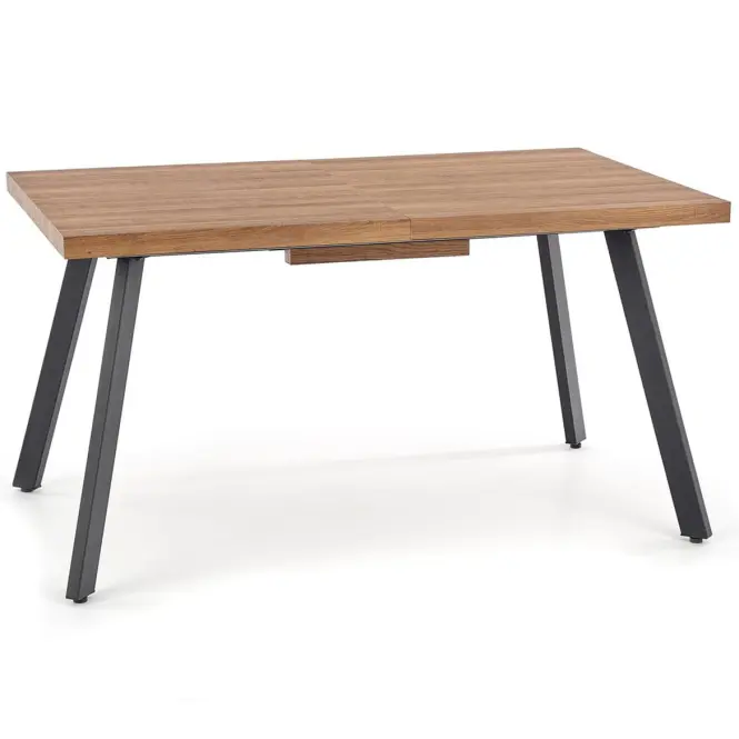 Asztall Berlin 90x160 mdf/acél – méz dió/fekete