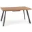Asztall Berlin 90x160 mdf/acél – méz dió/fekete