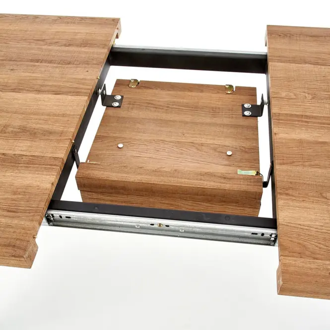 Asztall Berlin 90x160 mdf/acél – méz dió/fekete