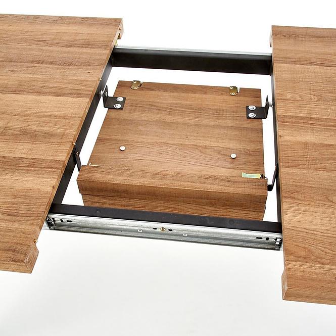 Asztall Berlin 90x160 mdf/acél – méz dió/fekete
