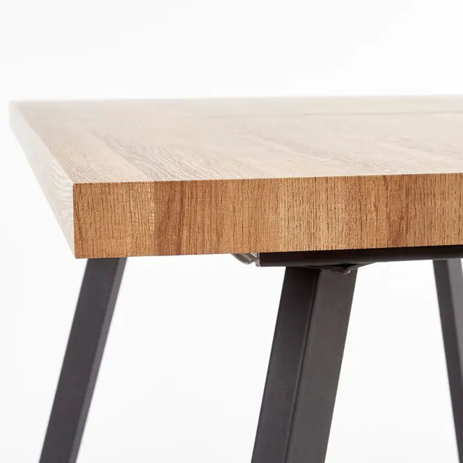 Asztall Berlin 90x160 mdf/acél – méz dió/fekete,6