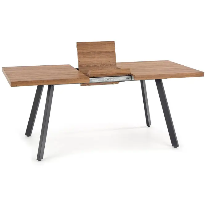 Asztall Berlin 90x160 mdf/acél – méz dió/fekete