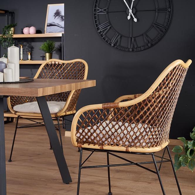 Asztall Berlin 90x160 mdf/acél – méz dió/fekete