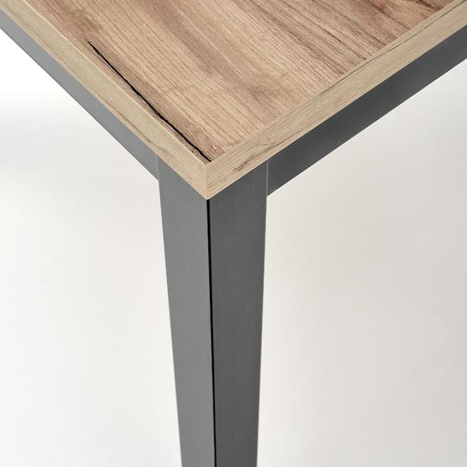 Asztall Tiago 90x90 lap/mdf – tölgy craft/fekete