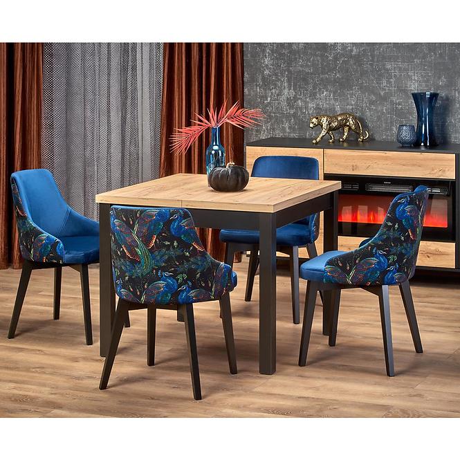 Asztall Tiago 90x90 lap/mdf – tölgy craft/fekete