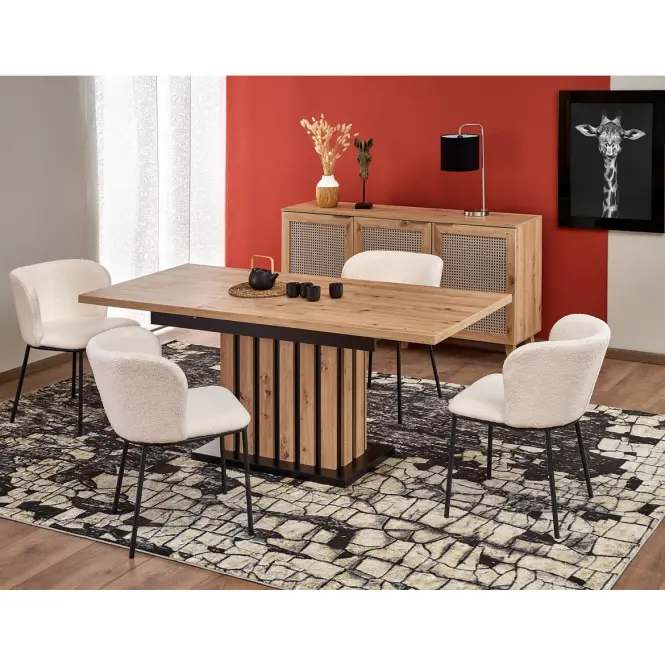 Asztall Lamello 80x130 lap – tölgy artisan/fekete