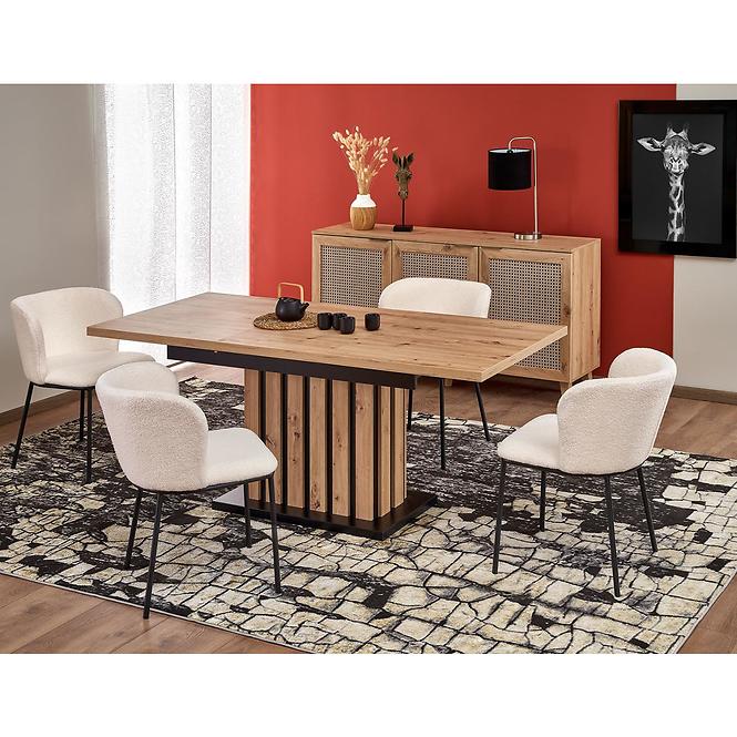 Asztall Lamello 80x130 lap – tölgy artisan/fekete