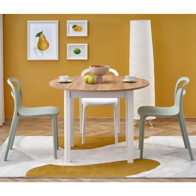 Asztall Ringo 102x142 lap/mdf – tölgy craft/fehér