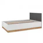 Ágy Torino 120+Fém váz Flx 1202 fehér/tölgy castello/grafit