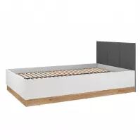 Ágy Torino 120+Fém váz Flx 1202 fehér/tölgy castello/grafit