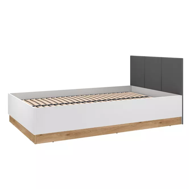 Ágy Torino 120+Fém váz Flx 1202 fehér/tölgy castello/grafit