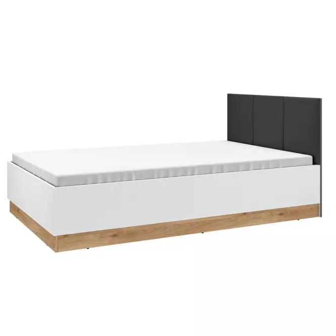 Ágy Torino 120+Fém váz Flx 1202 fehér/tölgy castello/grafit,3