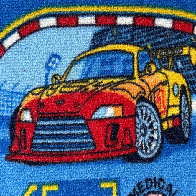 Gyermekszőnyeg Racers 77 1,0/1,5 kék
