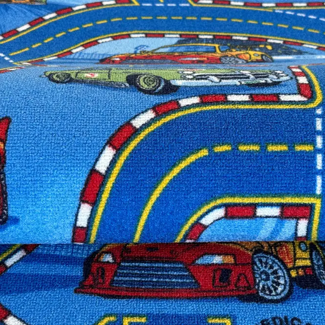 Gyermekszőnyeg Racers 77 1,0/1,5 kék