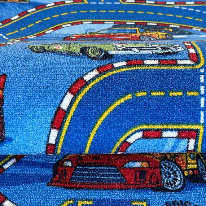 Gyermekszőnyeg Racers 77 1,0/1,5 kék