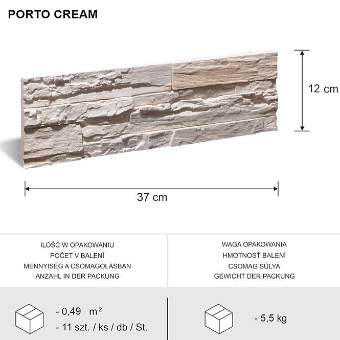Csempe dekoratív Porto Cream csomag=0,49m2