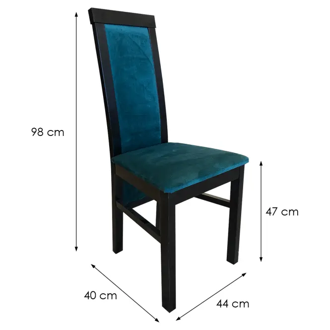Szék W80 fekete monolith 37,2
