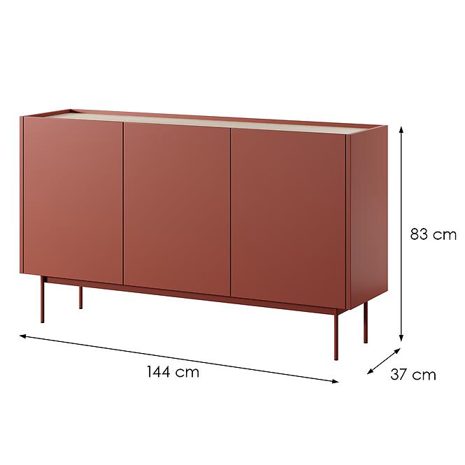 Komód Color K-144 ceramic red