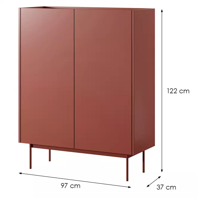 Komód Color KD-97 ceramic red