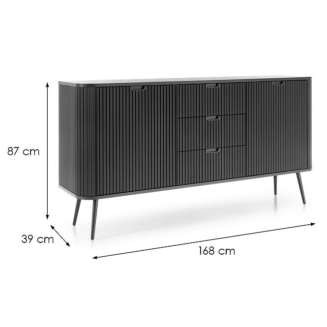 Komód Zova KSZ-168 fekete,2