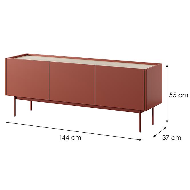 Szekrény RTV Color-144 ceramic red