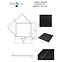 Fürdőkád négyzet Axim Ultraslim Stone Effect New 80x80 fekete,3