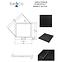 Fürdőkád négyzet Axim Ultraslim Stone Effect New 90x90 fekete,3