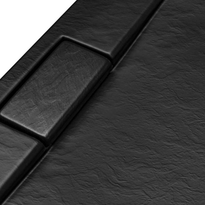 Fürdőkád négyzet Axim Ultraslim Stone Effect New 90x90 fekete