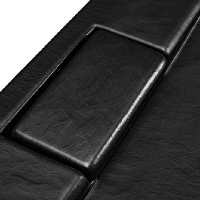 Fürdőkád négyzet Axim Ultraslim Stone Effect New 90x90 fekete