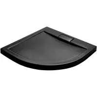 Fürdőkád félkör alakú Axim Ultraslim Stone Effect New 80x80 fekete