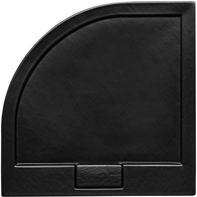 Fürdőkád félkör alakú Axim Ultraslim Stone Effect New 80x80 fekete