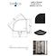 Fürdőkád félkör alakú Axim Ultraslim Stone Effect New 80x80 fekete,3