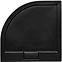 Fürdőkád félkör alakú Axim Ultraslim Stone Effect New 90x90 fekete,2