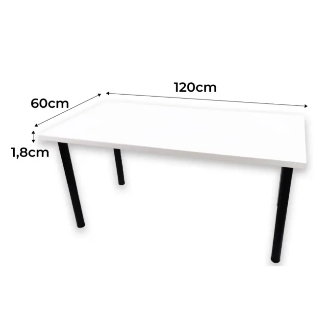 Játék Íróasztal Low Fehér 120x60x1.8 Modell 0