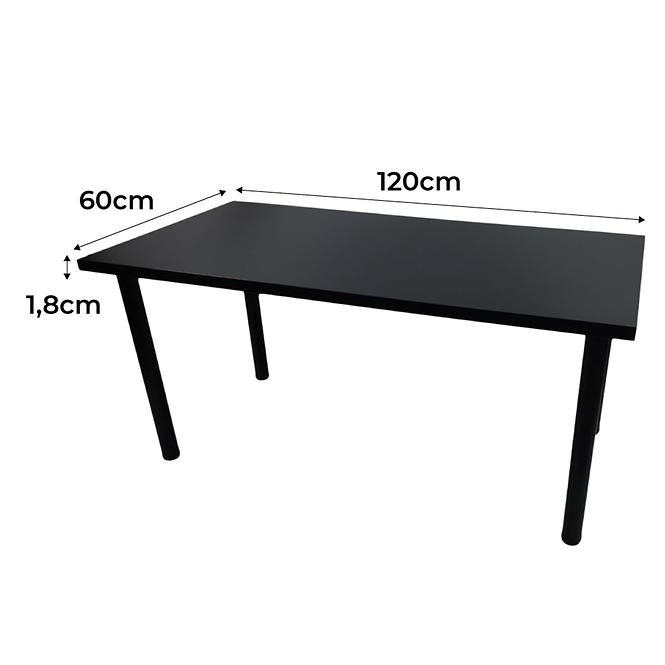 Játék Íróasztal Low Fekete 120x60x1.8 Modell 0