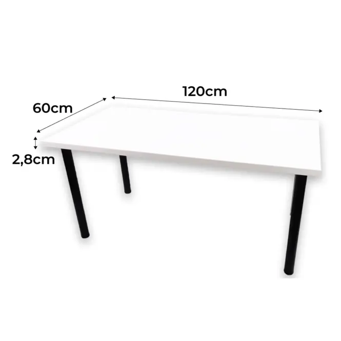 Játék Íróasztal Low Fehér 120x60x2.8 Modell 0