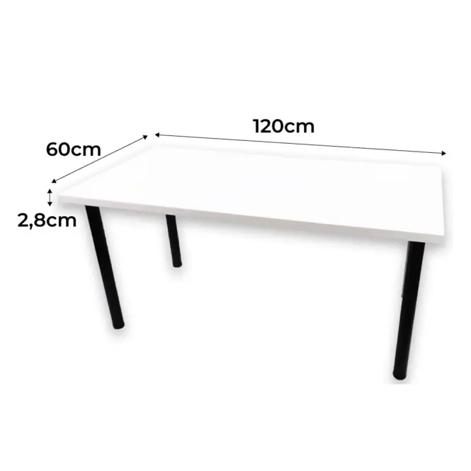 Játék Íróasztal Low Fehér 120x60x2.8 Modell 1