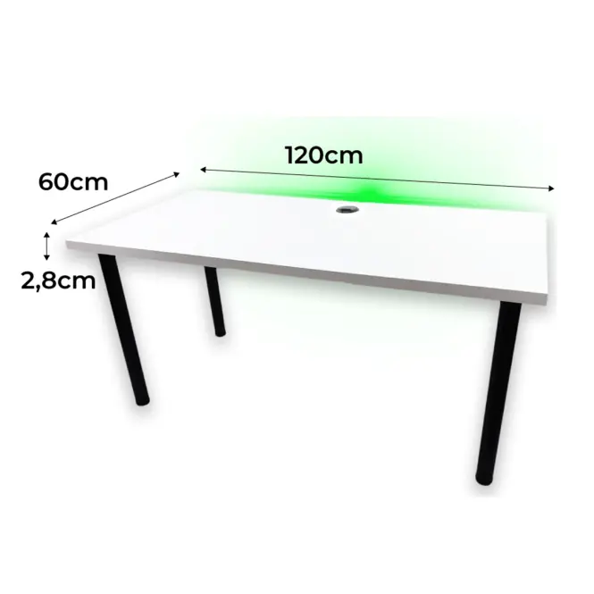 Játék Íróasztal Low Fehér 120x60x2.8 Modell 2