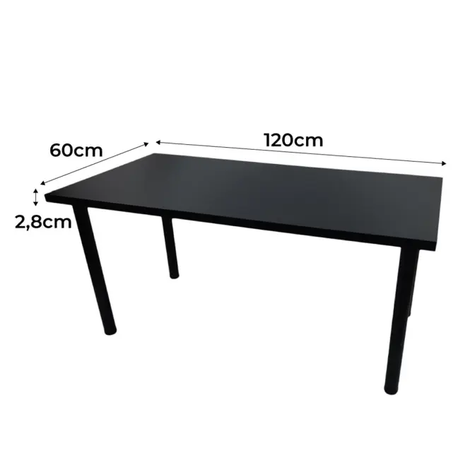 Játék Íróasztal Low Fekete 120x60x2.8 Modell 0