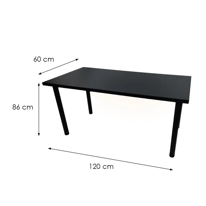 Játék Íróasztal Low Fekete 120x60x2.8 Modell 1,3