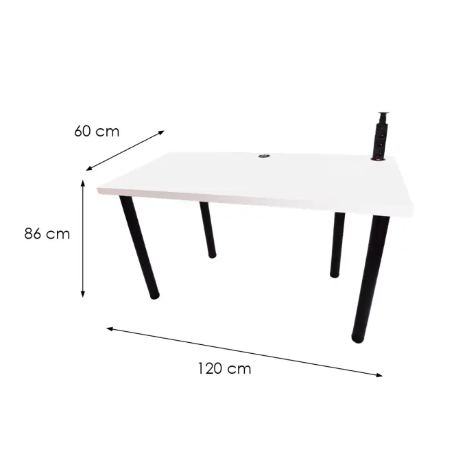 Játék Íróasztal Low Fehér 120x60x3.6 Modell 3