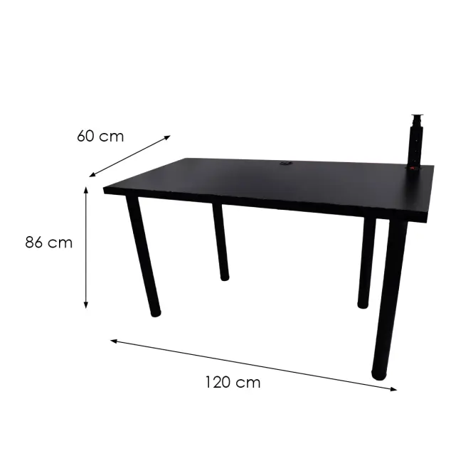 Játék Íróasztal Low Fekete 120x60x3.6 Modell 3,3