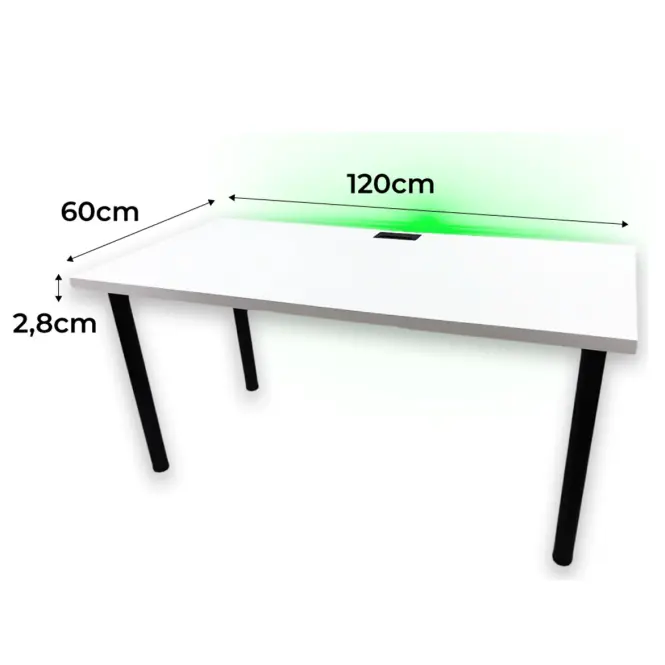 Játék Íróasztal Top Fehér 120x60x2.8 Modell 2