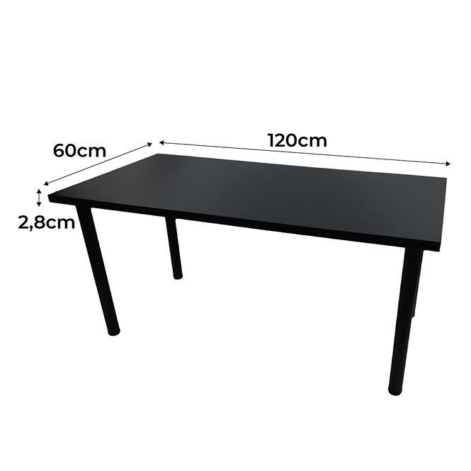 Játék Íróasztal Top Fekete 120x60x2.8 Modell 0