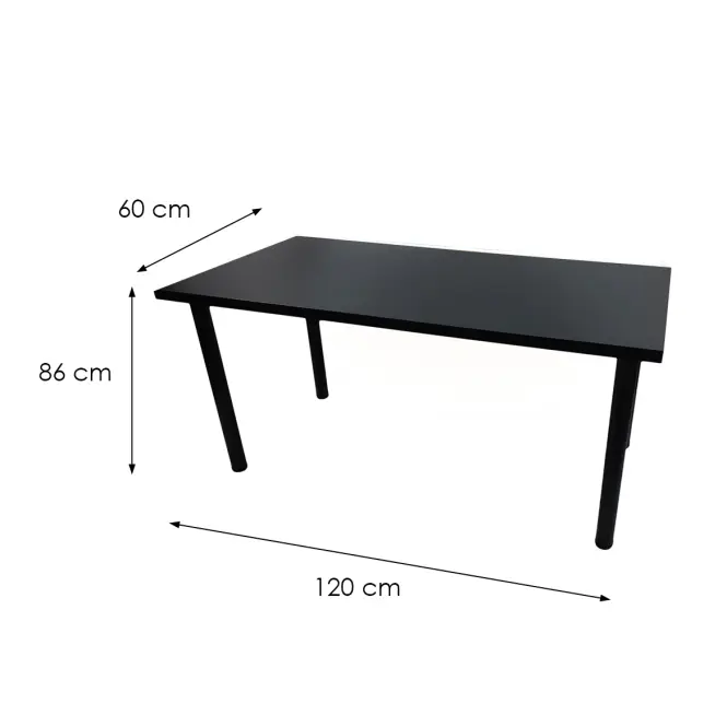 Játék Íróasztal Top Fekete 120x60x2.8 Modell 1