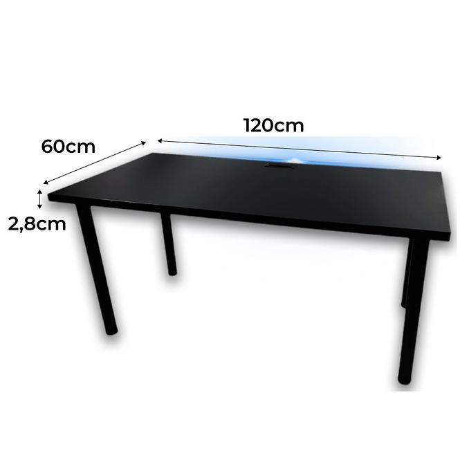 Játék Íróasztal Top Fekete 120x60x2.8 Modell 2,2