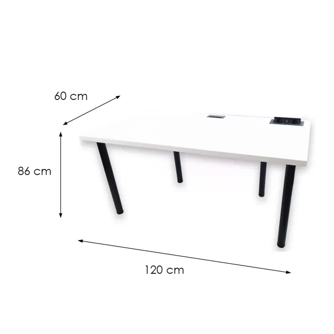 Játék Íróasztal Top Fehér 120x60x3.6 Modell 3