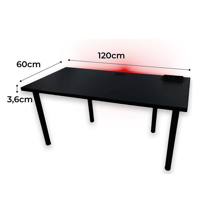 Játék Íróasztal Top Fekete 120x60x3.6 Modell 3