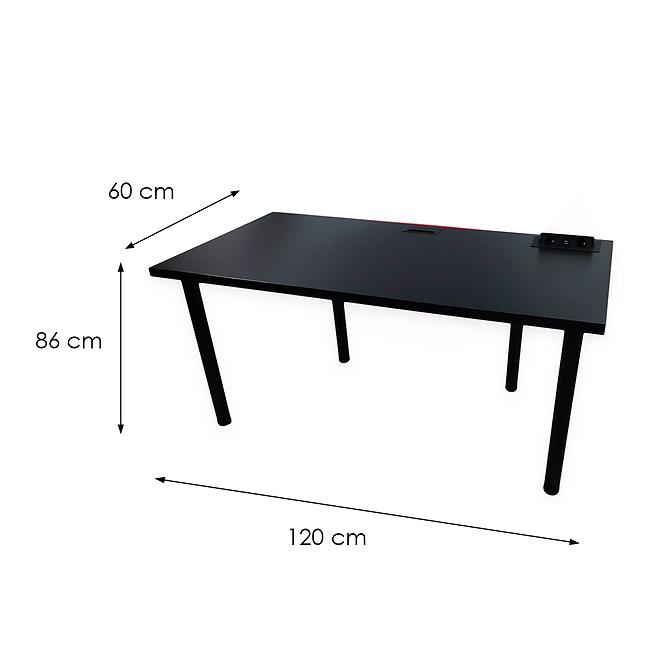 Játék Íróasztal Top Fekete 120x60x3.6 Modell 3